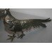 Pair of Silvered Metal Pheasants