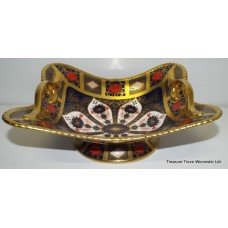 Royal Crown Derby Old Imari Solid Gold Band Basket 1919