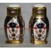 Royal Crown Derby Old Imari Solid Gold Band Salt & Pepper Set