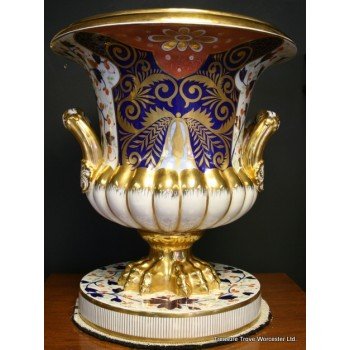 Pair Porcelain Urns Royal Crown Derby Mark