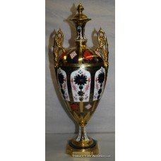 Royal Crown Derby Old Imari 1128 Solid Gold Band Large Vase