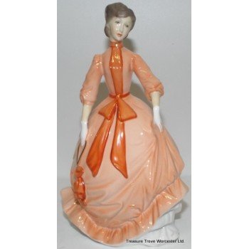 Royal Worcester Figurine 'Charity' Orange Dress