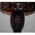 Cut Glass Ruby Overlay Crystal Lamp