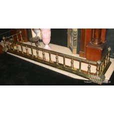 Regency Antique Solid Brass Polished Fire Fender