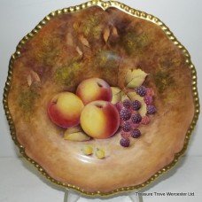 Royal Worcester Hand Painted Fruit Plate J.Reed