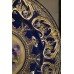 Royal Worcester 10 1/2" Hand Painted Fruit Plate Heavily Gilded Blue S.Weston