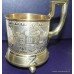 Late 19th c. Russian Silver Gilt Engraved Tankard