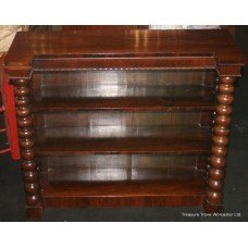 Small 19th Century Rosewood Inverted Breakfront Open Bookcase