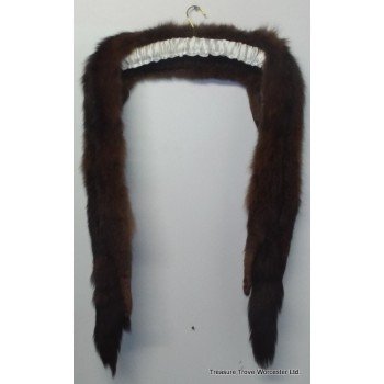 Thin Sable Fur Stole with Tails & Legs