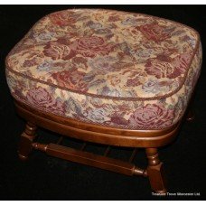 Overstuffed Upholstered Footstool