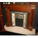 Victorian Style Mahogany & Walnut Tile Fire Surround