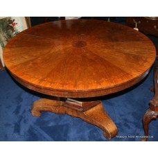 Fine High Victorian Oak & Satinwood Marquetry Centre Table