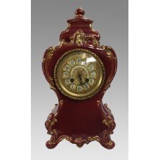 Late 19th c. French Ceramic Mantle Clock by A D Mougin