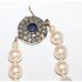 Akoya Pearl Necklace with 19th c. Sapphire Set Clasp