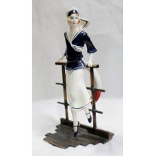 Albany Art Deco Style Figurine Sailor Porcelain & Bronze