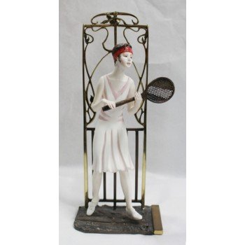 Albany Art Deco Style Figurine 'Wimbledon' Porcelain & Bronze