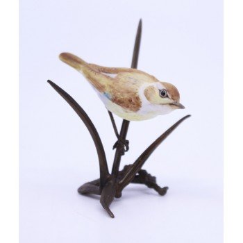 Albany Worcester Miniature Porcelain & Bronze Warbler