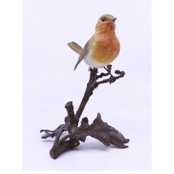 Albany Worcester County Birds Porcelain & Bronze Robin