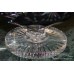 Cut Glass Overlay Crystal Amethyst Footed Bowl