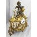 Antique 19th c. Bronze & Marble Ormolu Mantle Clock