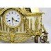 Antique 19th c. Bronze & Marble Ormolu Mantle Clock