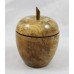 Antique Carved Wood Apple Treen Container