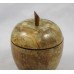 Antique Carved Wood Apple Treen Container