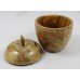 Antique Carved Wood Apple Treen Container