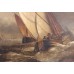 Antique Atmospheric Seascape Oil on Board