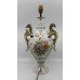 Antique Austrian Majolica Table Lamp with Griffin Form Handles