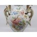 Antique Austrian Majolica Table Lamp with Griffin Form Handles