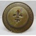 Antique Brass Charger with Fleur de Lys