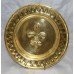 Antique Brass Charger with Fleur de Lys