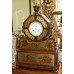 Antique Brass Inlaid Rosewood Mantle Clock