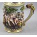 Late 19th c. Capodimonte Lidded Tankard Stein
