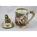 Late 19th c. Capodimonte Lidded Tankard Stein