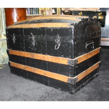 Antique Chest Steamer Trunk c.1900