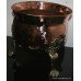 Quality Antique Polished Copper Brass Footed Log Bucket