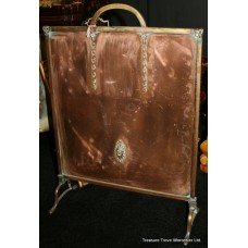 Antique Copper & Brass Fire Screen