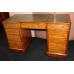 Antique Early 19th c. Small Leather Topped  Pedestal Desk