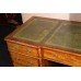 Antique Early 19th c. Small Leather Topped  Pedestal Desk