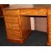 Antique Early 19th c. Small Leather Topped  Pedestal Desk