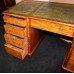 Antique Early 19th c. Small Leather Topped  Pedestal Desk