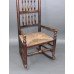 18th c. English Elm Rocking Chair with Rush Seat