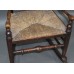 18th c. English Elm Rocking Chair with Rush Seat
