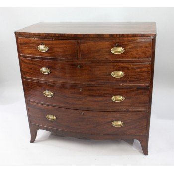 Georgian Mahogany Bow Fronted Chest of Drawers