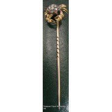 Antique Gold Crab Tie Pin