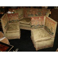 Antique Three Piece Tapestry Knowle Suite