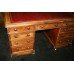 Antique Leather Topped Mahogany Partners Desk