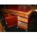 Antique Leather Topped Mahogany Partners Desk